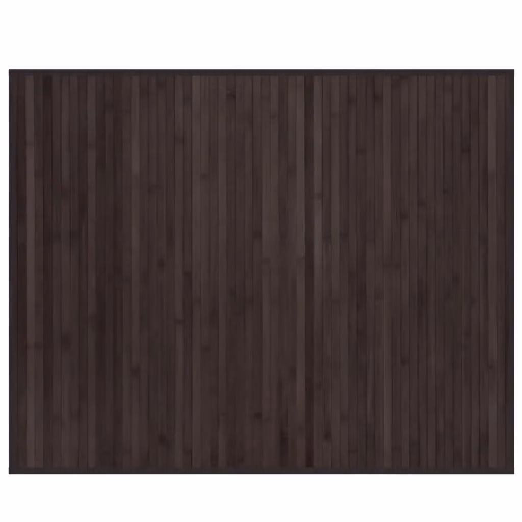 Berkfield Home Rectangular Bamboo Rug in Brown, W/D: 80 x 100 cm – 2