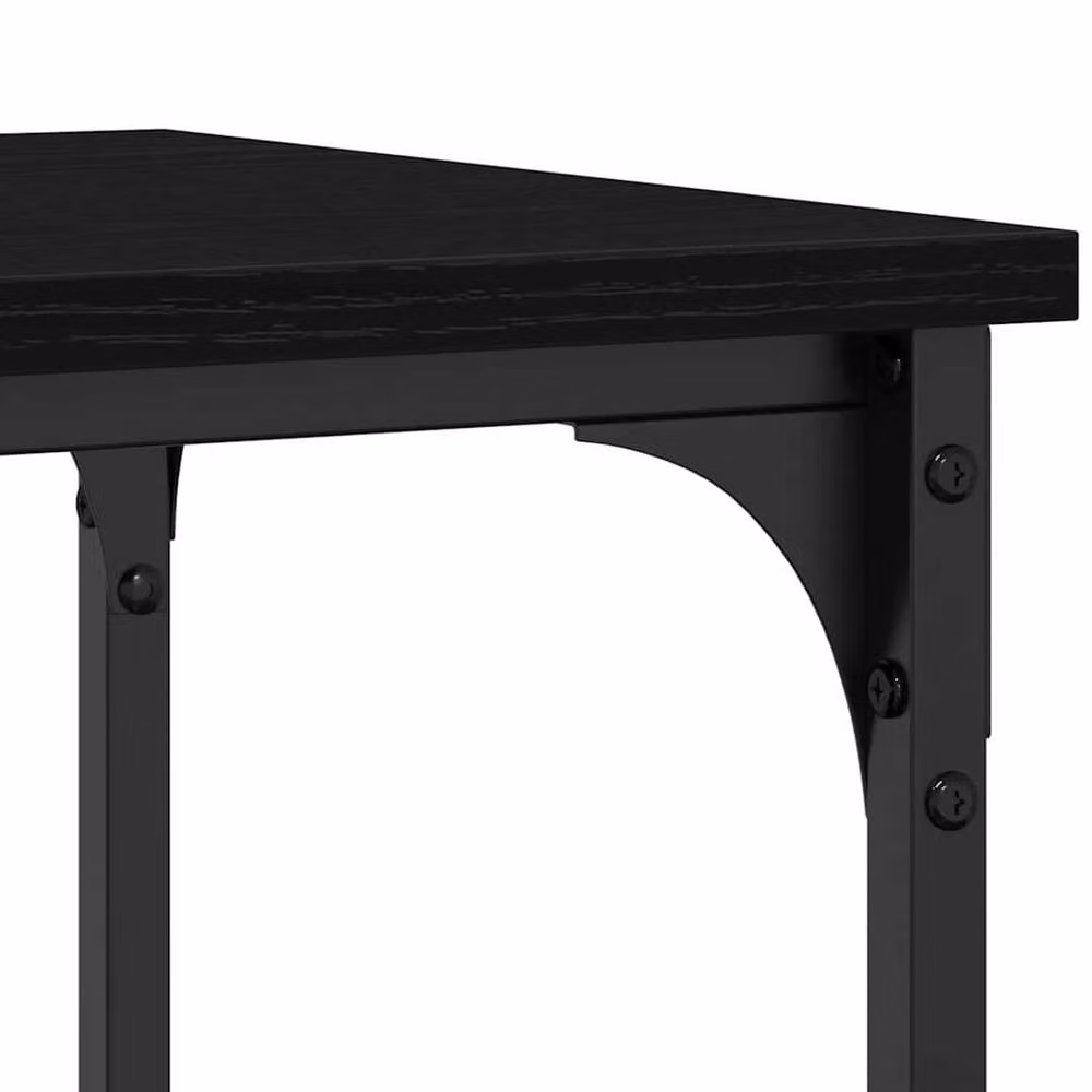 Berkfield Home Black Oak Console Table, W/D/H: 100 x 35 x 75 cm – 4