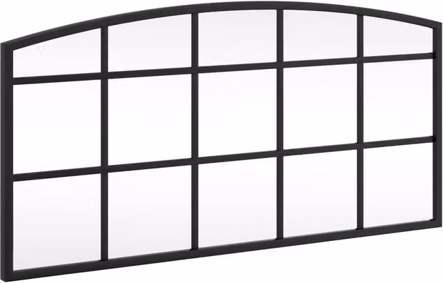 Berkfield Home Minimalist Black Rectangular Wall Mirror W: 60 cm, H: 30 cm – 1