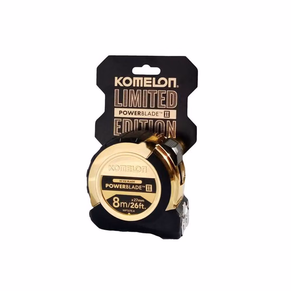 Komelon Gold Pocket Tape Measure, 8m – 2