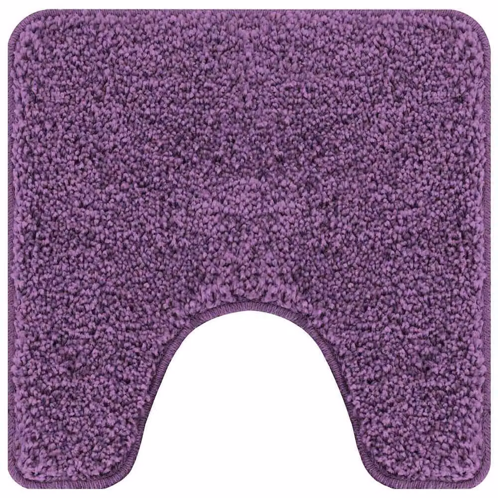 Berkfield Home 2 Piece Purple Microfibre Non-Slip Bath Mat Set, W/D/H: 50 x 50 x 0.5 cm – 5