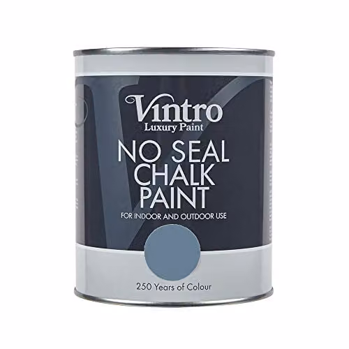 Vintro No Seal Chalk Paint in Chiswick House Blue, 1 Litre