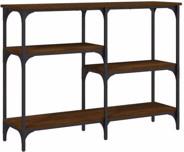 Berkfield Home Brown Oak Console Table, W/D/H: 102 x 29 x 75 cm – 1