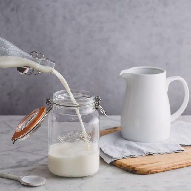 Kilner Transparent Glass Cliptop Leakproof Jar, 1.5 l