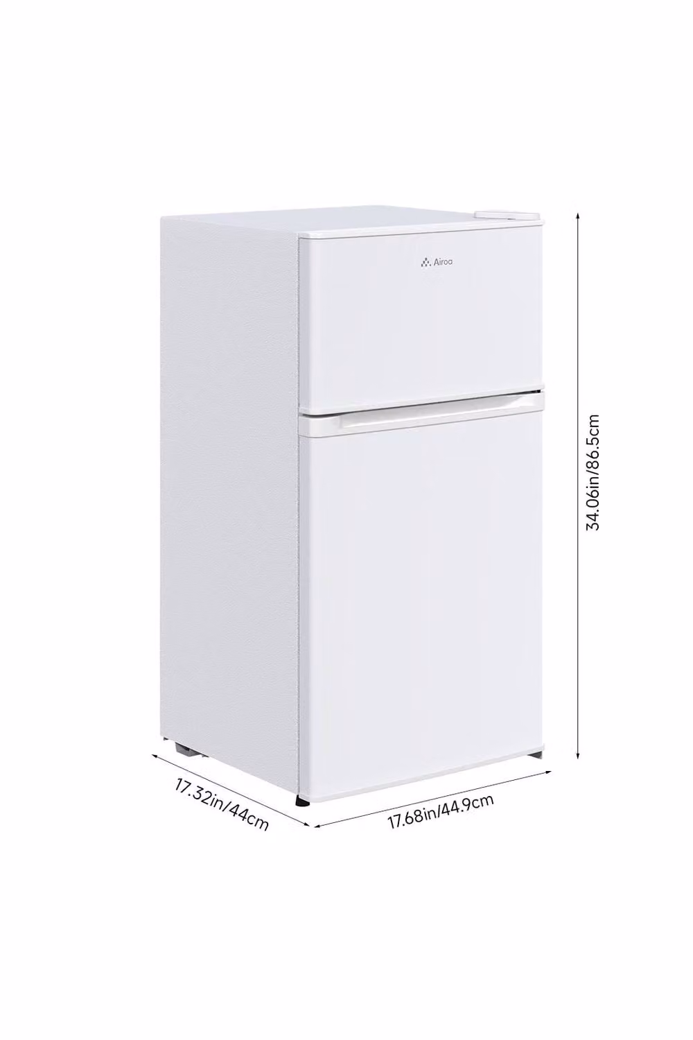 Amica 89L Freestanding Top Freezer Fridge in White – 5