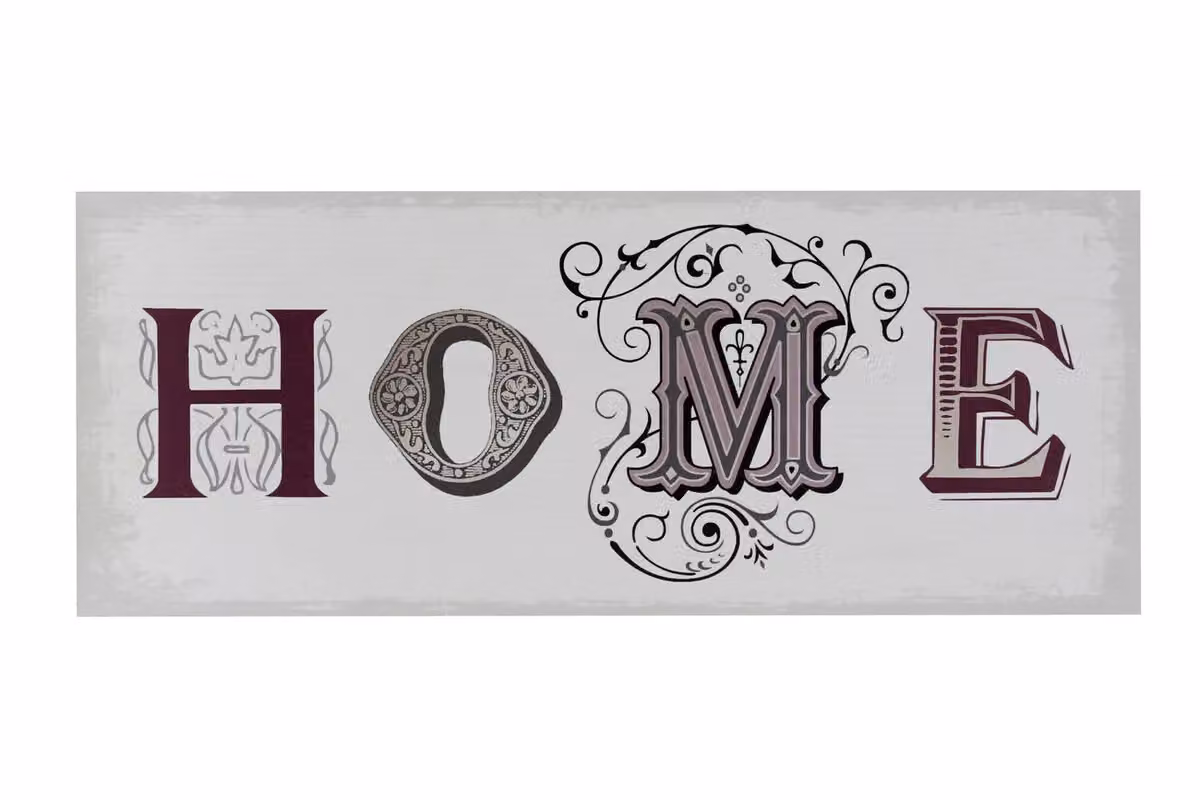Orsina Home Rustic Wooden Wall Plaque with Home Typography in White – 2