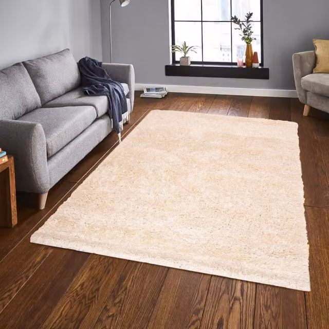 Roseley Shaggy Rug in Beige, 170 cm