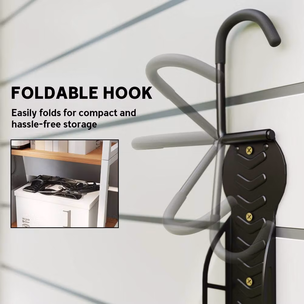 STILVORA Set of 4 Foldable Bike Wall Racks in Black – 8