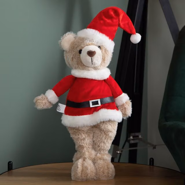 Samuel ALEXANDER 35cm Plush Standing Teddy Santa Christmas Decoration – 1