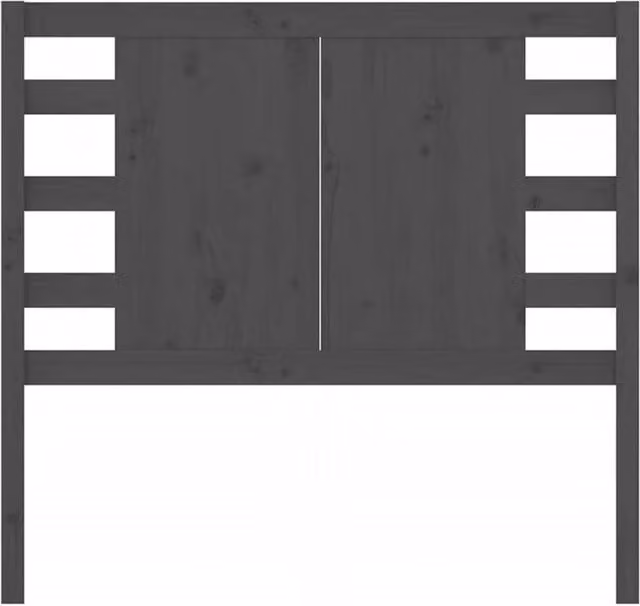 Berkfield Home Grey Solid Pine Wood Headboard, W: 96 cm, D: 4 cm, H: 100 cm