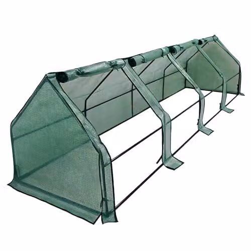 Garden Gear Compact Apex Cloche Plant Protector with Vent Windows in Green