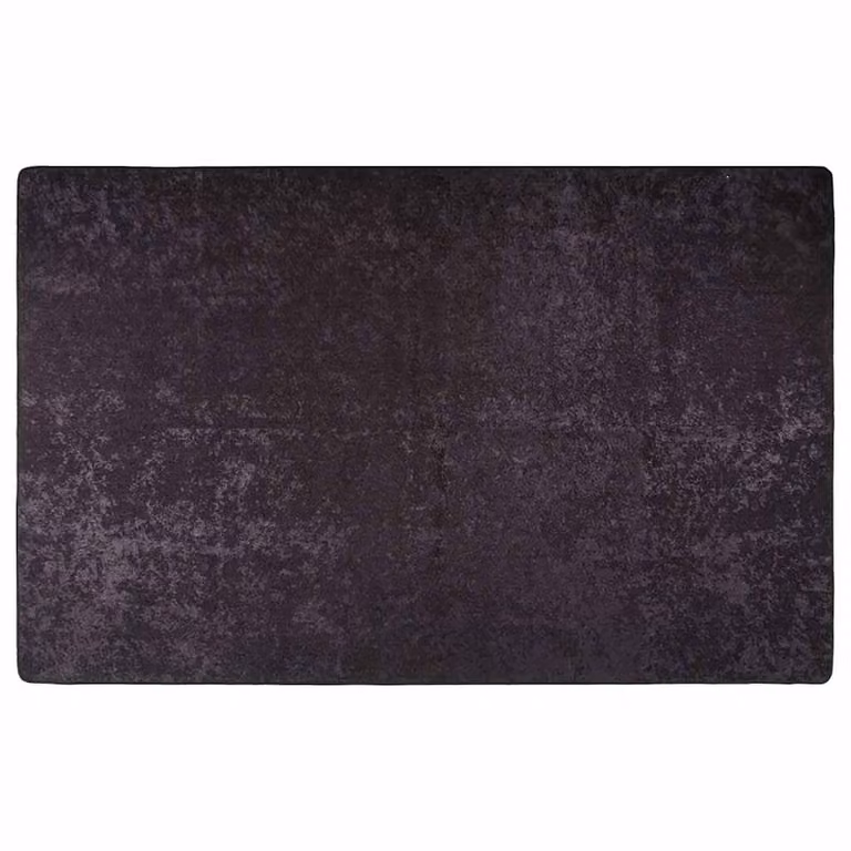 Berkfield Home Washable Abstract Anti Slip Rug in Anthracite and Black W: 160 cm, D: 230 cm