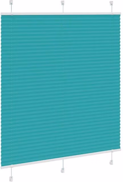Berkfield Home Single Pleat Blind in Petrol Green Turquoise Polyester, W: 120 cm, H: 100 cm
