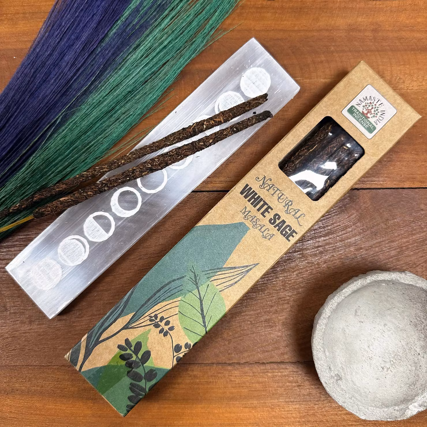 KDMD Natural Botanical Masala Incense Sticks White Sage in Brown – 3