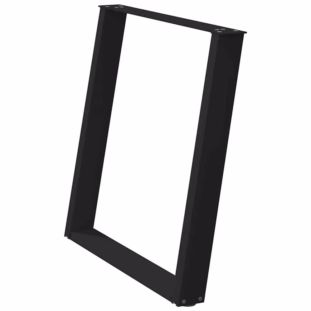 Berkfield Home Modern vidXL U-Shaped Dining Table Legs, 2 Pieces, Black, W/H: 70 x 72.5 cm – 2