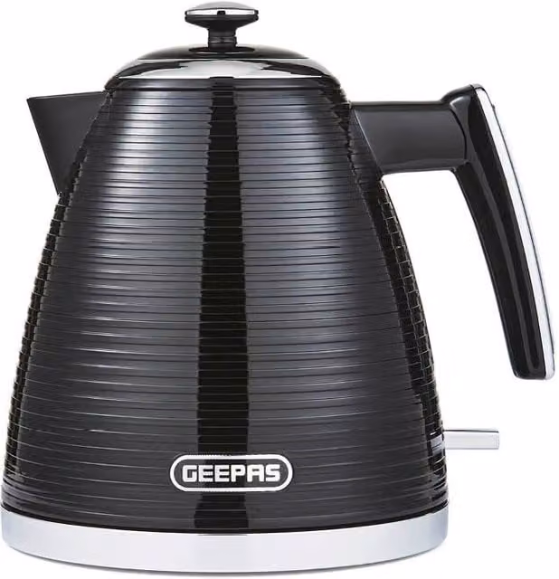 Geepas Linear 1.7 l Electric Cordless Kettle with Rapid Boil and Auto Shut-off in Black – 1