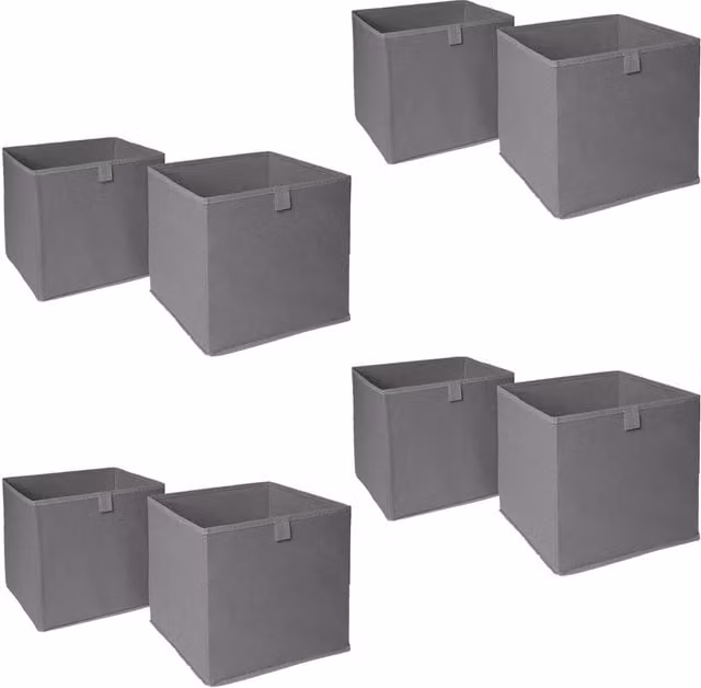 OHS Foldable Fabric and Cardboard Storage Boxes in Grey