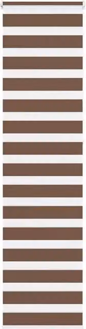 Berkfield Home Brown Zebra Blind with Polyester Fabric, W: 55 cm, H: 230 cm