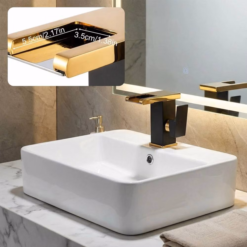 Havendro Waterfall Single Lever Basin Mixer Tap in Matt Black Brass – 2