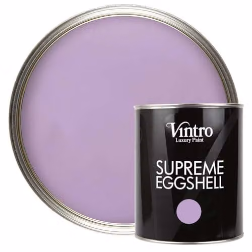 Vintro Dames Violet Eggshell Paint, 1 Litre, for Interior and Exterior Walls, Wood and Trim