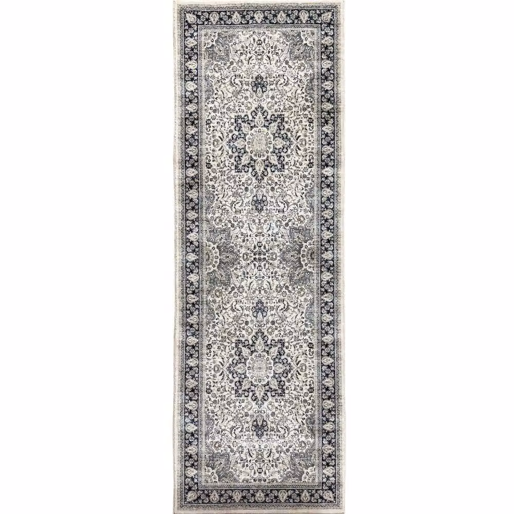 THE RUGS Classical Collection Heritage Steel Soft Pile Grey Essentials Rug W: 160 cm, D: 230 cm – 3