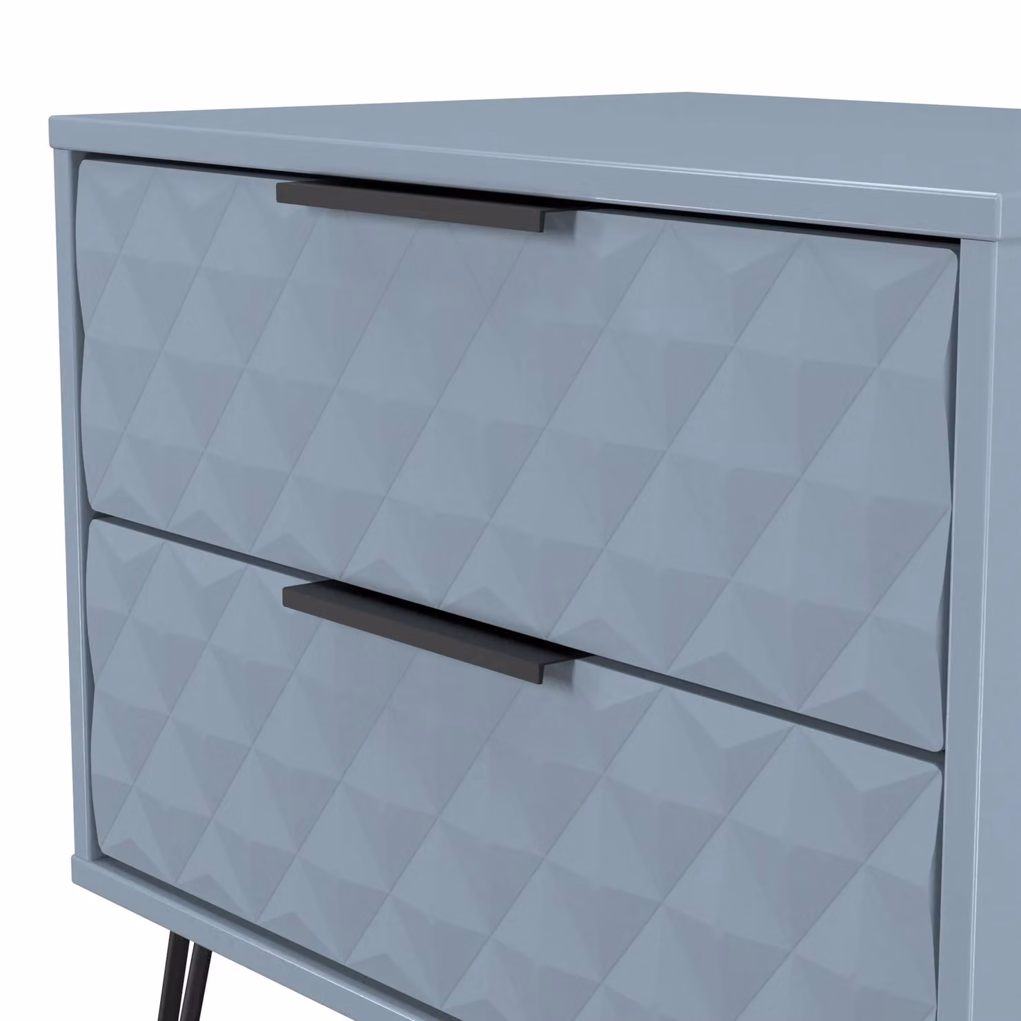 2 U Islay 2 Drawer Side Table in Light Blue and Black – 3