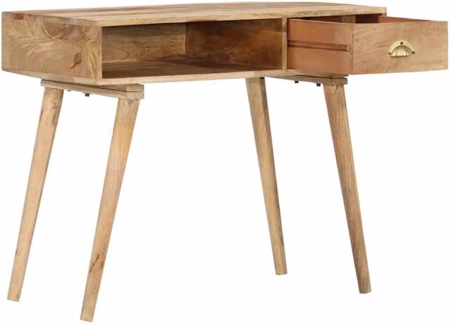 Berkfield Home Rustic Solid Mango Wood Console Table, Brown, W/D/H: 90 x 45 x 75 cm – 1