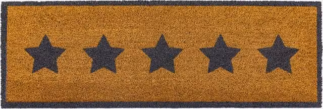Perch & Parrow Stellar Star Double Doormat in Multicolour Coir