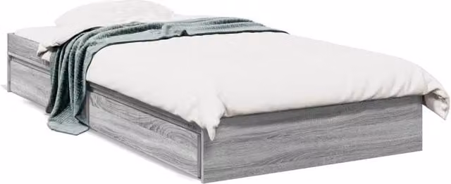Berkfield Home Bed Frame with Drawers in Grey Sonoma, W/D/H: 90 x 200 cm – 1