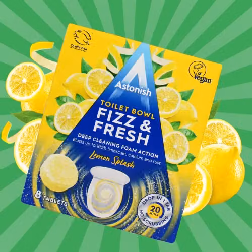 Astonish Toilet Bowl Fizz and Fresh Cleaning Tablets with Lemon Splash, 8 Pack – 3