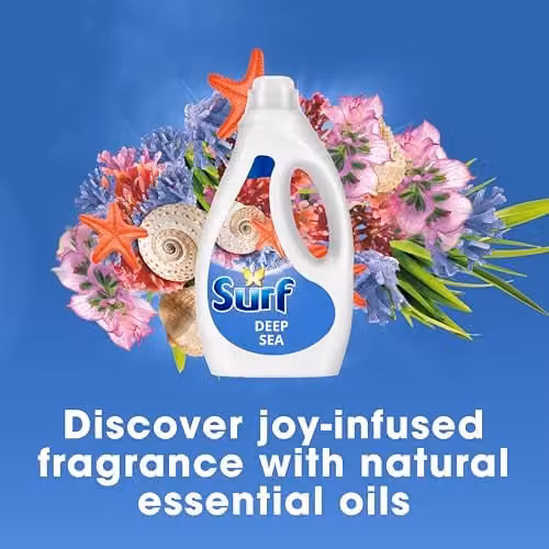 Surf Deep Sea Laundry Washing Liquid with Essential Oils, 5 x 1.62 l – 2
