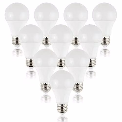 MiniSun Pack of 10 High Power 10W LED E27 GLS Energy Saving Bulbs, Warm White 3000K