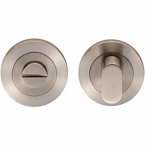 Loops Round Thumbturn Lock and Release with Concealed Fix Rose in Satin Stainless Steel Silver