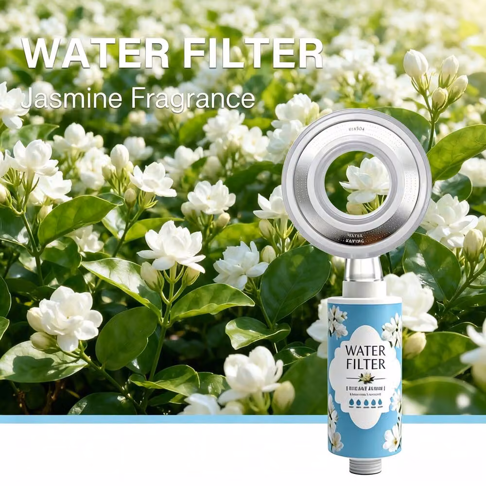 INMTFEI Jasmine Blue Stainless Steel Overhead Rain Shower Filter and Hard Water Purifier – 2