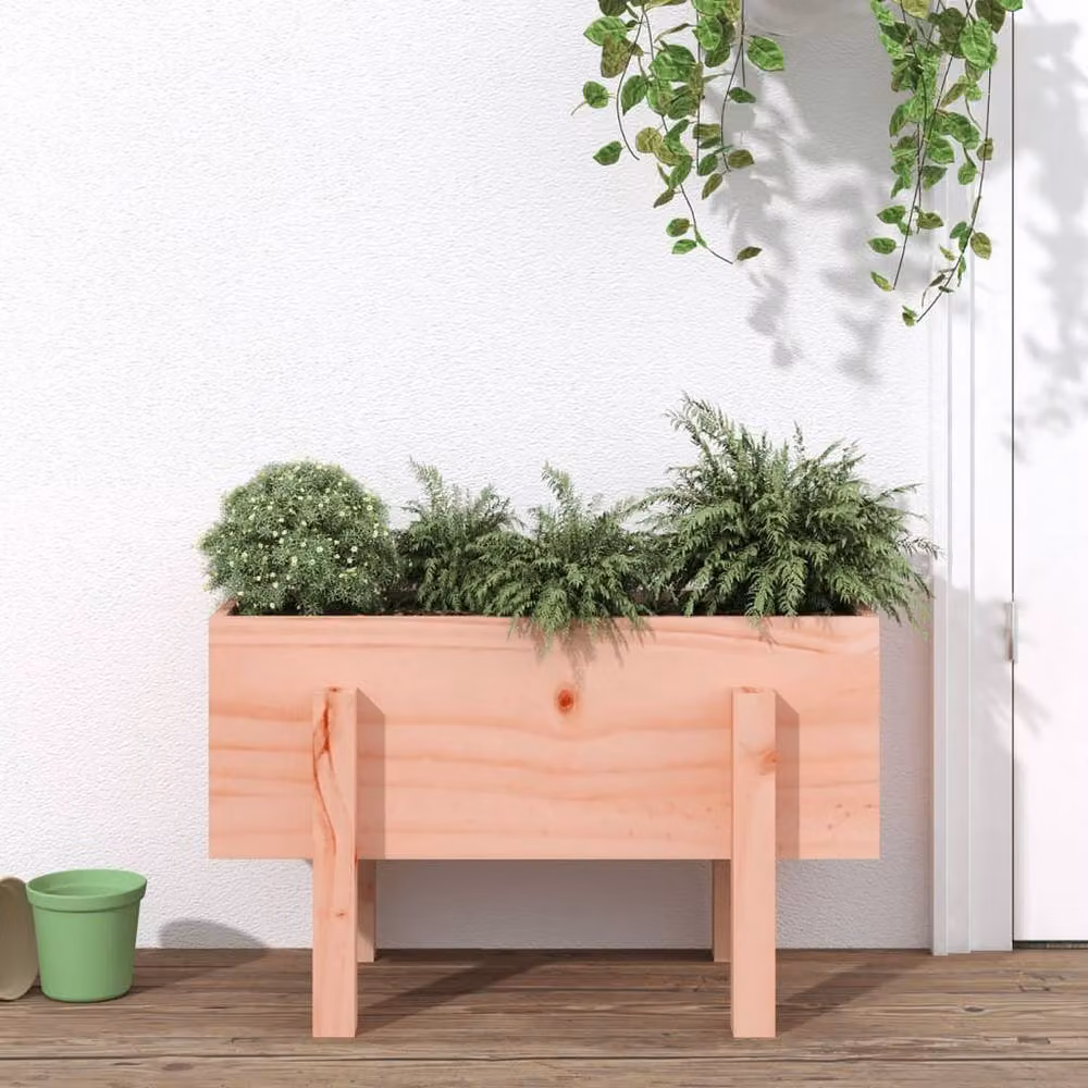 Berkfield Home Solid Wood Garden Planter in Brown, W: 62 cm, D: 30 cm, H: 38 cm – 2