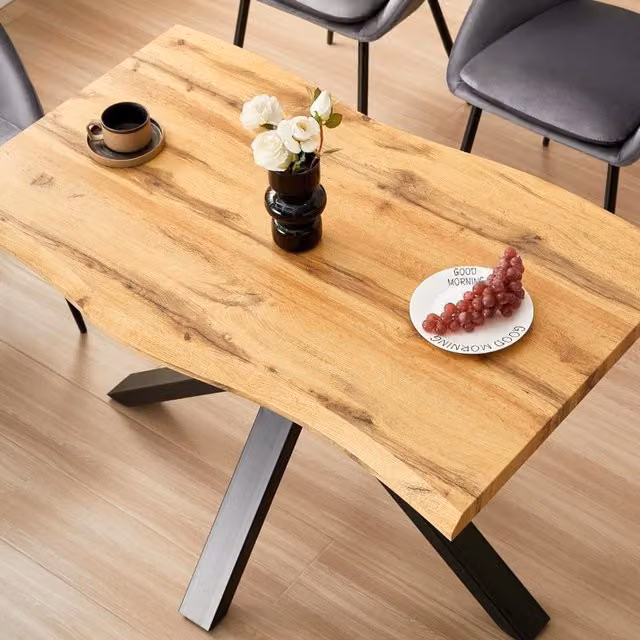 Kosy Koala Dakota Modern Rectangular Wood Dining Table in Brown, W/D/H: 77 x 75 x 77 cm