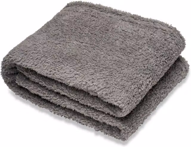 Ribbon Grey Teddy Fleece Throw W/D: 170 x 130 cm – 1
