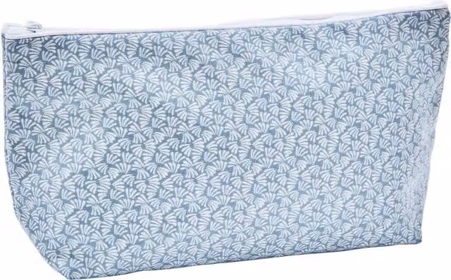 Murmur Quinn Small Cotton Bathroom Wash Bag in Ballintoy Blue