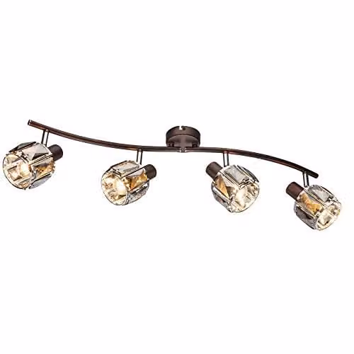 Globo Lighting Netlighting Indiana Bronze Ceiling Spotlight Bar with 4x E14 Sockets