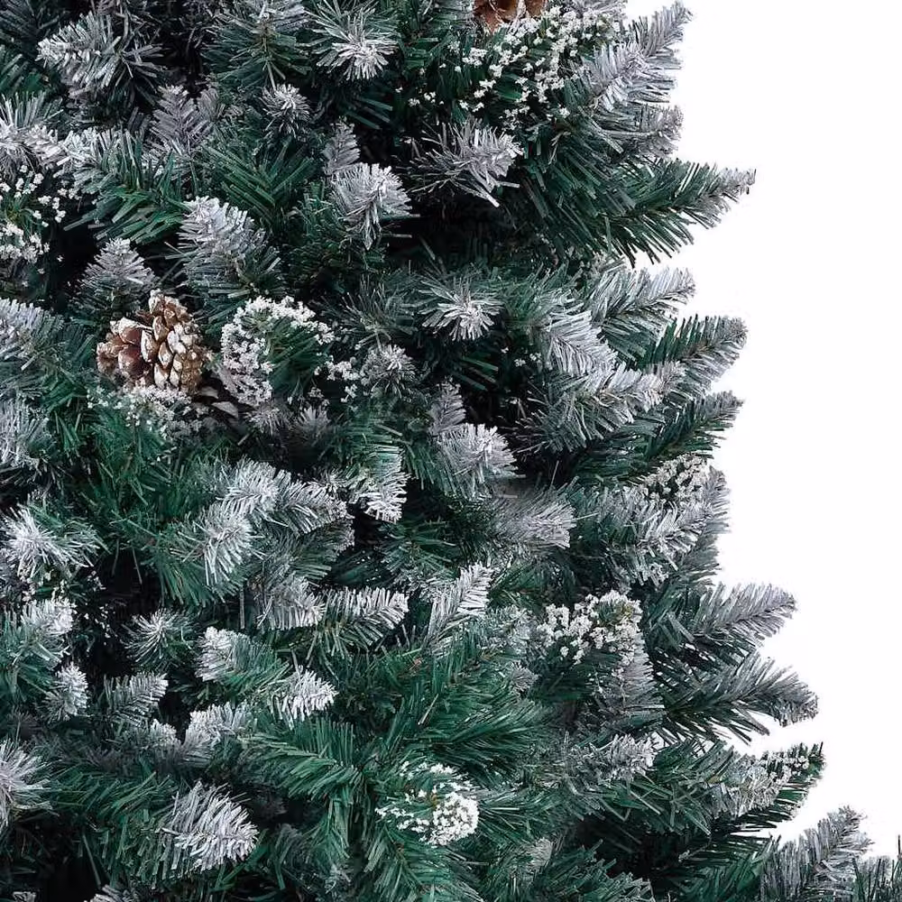 Berkfield Home Artificial Pre-lit Christmas Tree with Ball Set and Pine Cones, Green, Height: 150 cm – 3