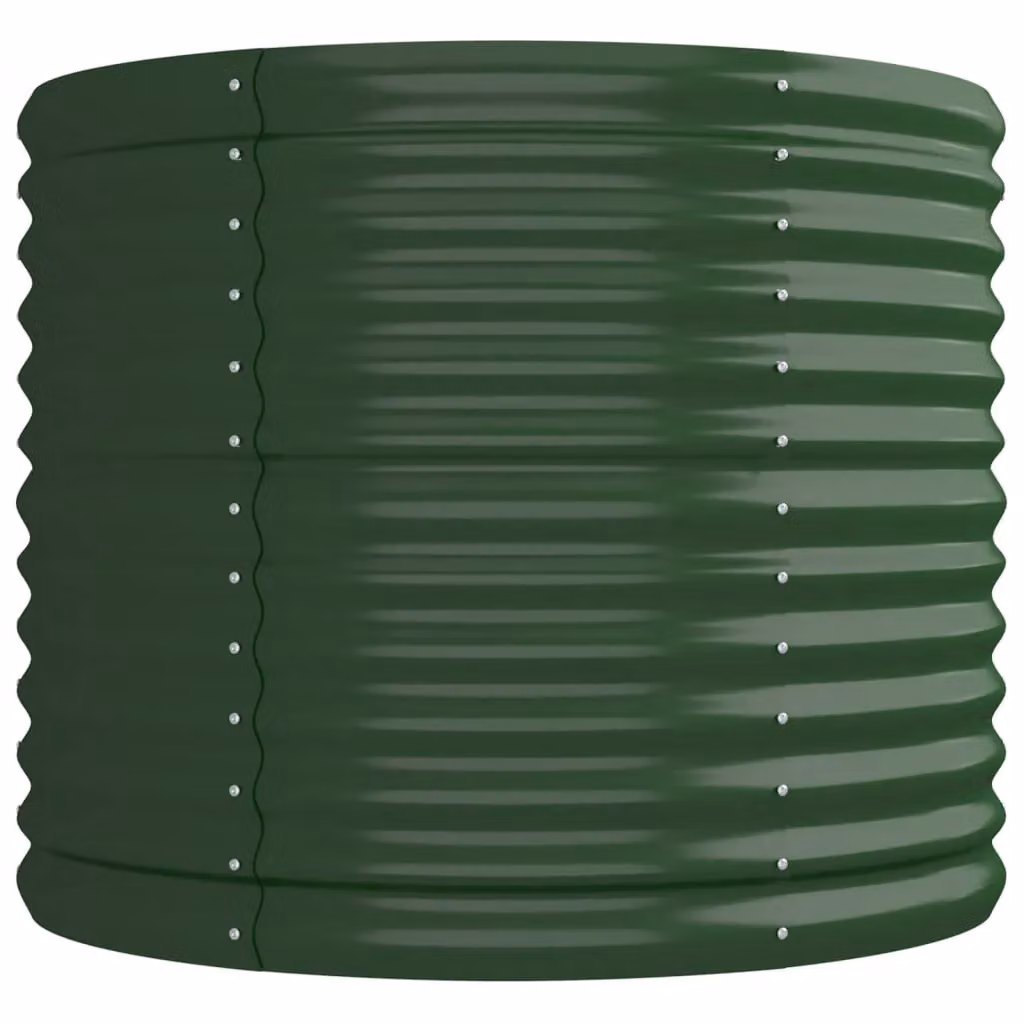 Berkfield Home Garden Powder-coated Steel Raised Bed in Green, W/D/H: 224 x 80 x 68 cm – 3