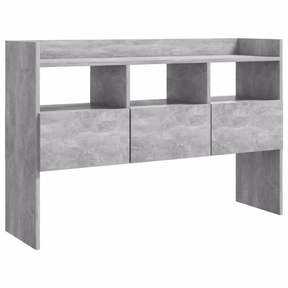 Berkfield Home Sideboard in Concrete Grey, W/D/H: 105 x 30 x 70 cm – 2
