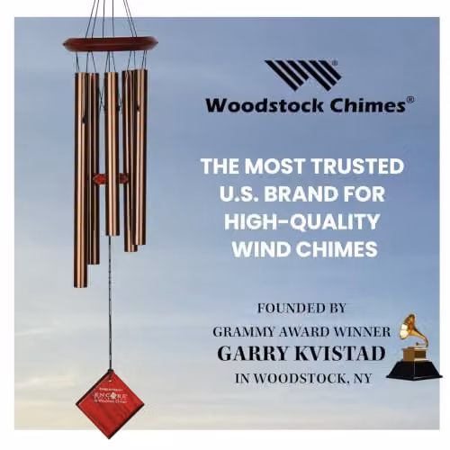 Woodstock Chimes Encore Chimes of Polaris Windchime, Bronze, H x W x D: 55.88 x 10.16 x 10.16 cm – 7