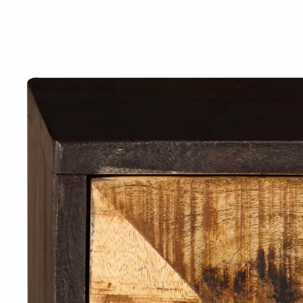 Berkfield Home Rustic Solid Mango Wood Sideboard in Brown, W/D/H: 85 x 30 x 75 cm – 3