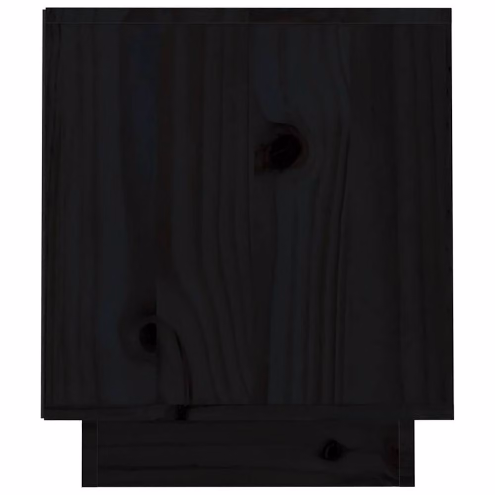 Berkfield Home Black Solid Wood Pine TV Cabinet W/D/H: 70 x 34 x 40 cm – 4