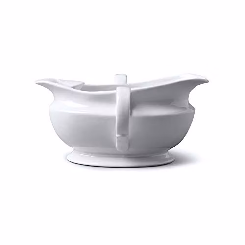 Wm Bartleet & Sons White Porcelain Drip-Free Gravy Fat Separator Jug, 500ml – 5