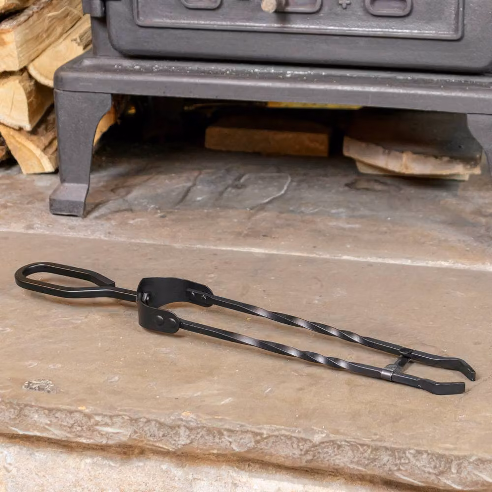 JVL Lomand Black Fireside Tongs for Fireplace and Log Burners – 2