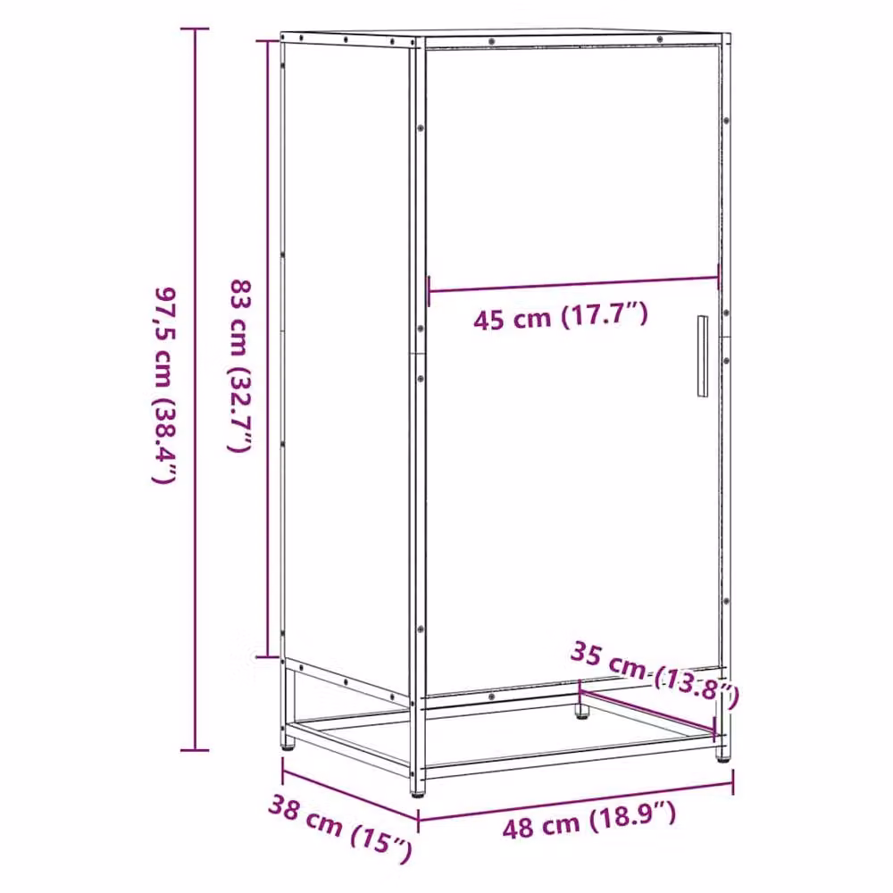 Berkfield Home Brown Oak Shoe Rack, W/D/H: 48 x 38 x 97.5 cm – 5