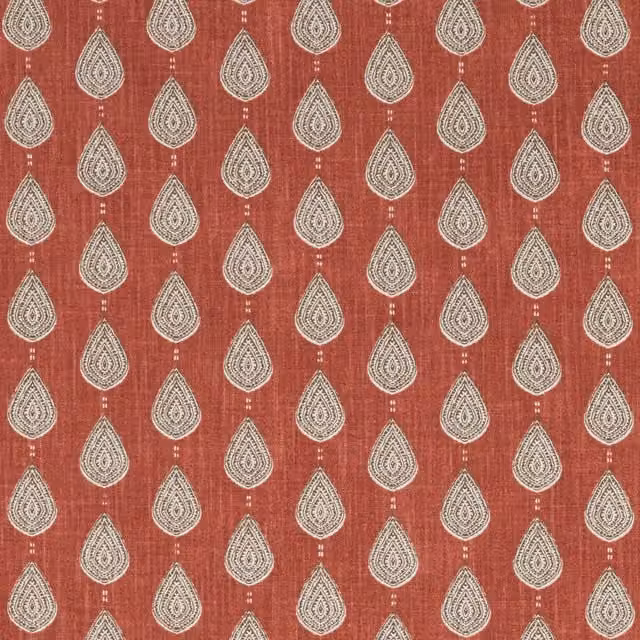 iLiv Indo Fabric Pimento in Orange and Red