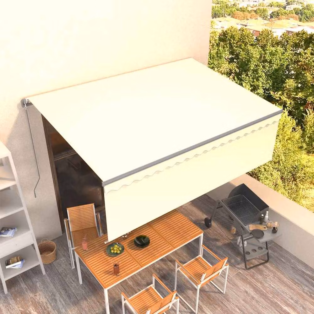 Berkfield Home Manual Retractable Awning with Blind, Beige, W: 400 cm, D: 300 cm – 2